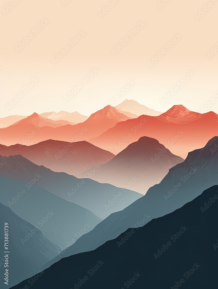 Minimalist Mountain Landscapes: Captivating Wall Art for Modern Mountain Moods
