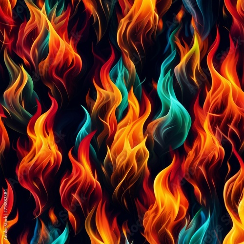 colorful fire illustration background
