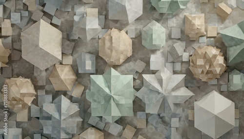 Three-dimensional mosaic decorative background