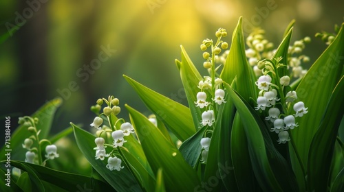 Close up of Lily of the valley photo