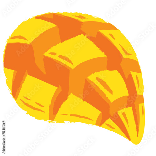 mango fruit meat illustration