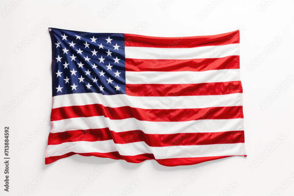 Fototapeta premium America flag for awareness day, white background
