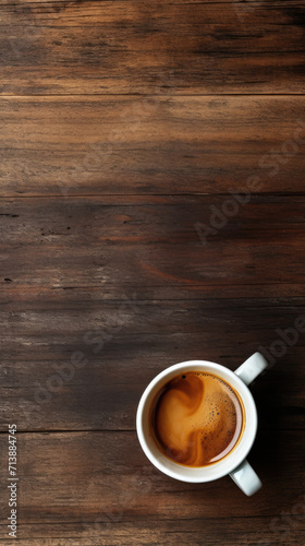 Americano, wooden copy space for text