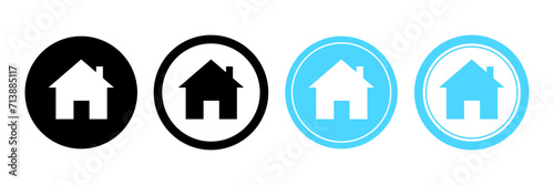 Web home icon main page symbol website apps icon sign buttons concept isolated on white background. Vector illustration design