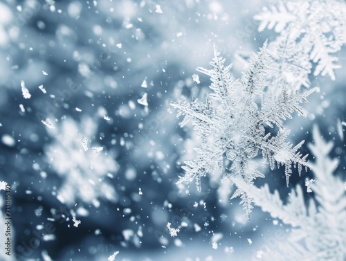 Snowflake Snowflakes Snow Macro Close-up Winter Background Wallpaper Image   © DigitalFury