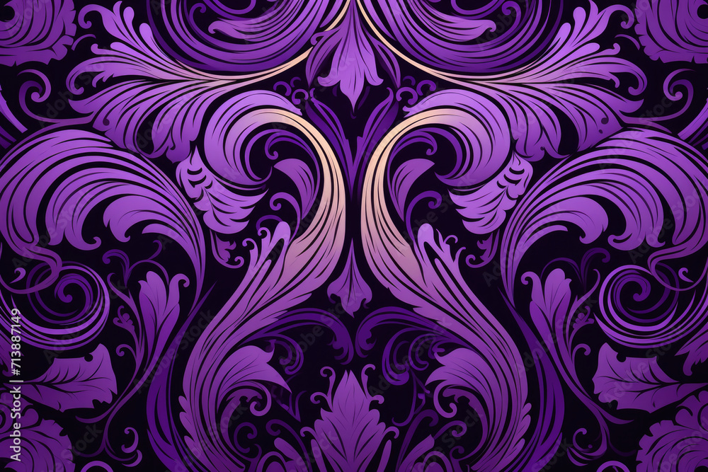 Background wallpaper from vintage floral patterns in purple colors