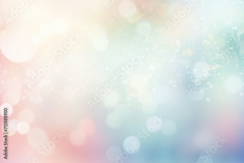 Spring flower abstract pastel pink blurred blue white banner with shiny particle glowing. Wallpaper backdrop mockup, may, tender colors transparent background with copy space for design text