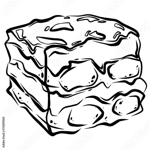 Tiramisu Italian Traditional Dessert Illustration Clipart, Traditional Sweet Treat Illustration