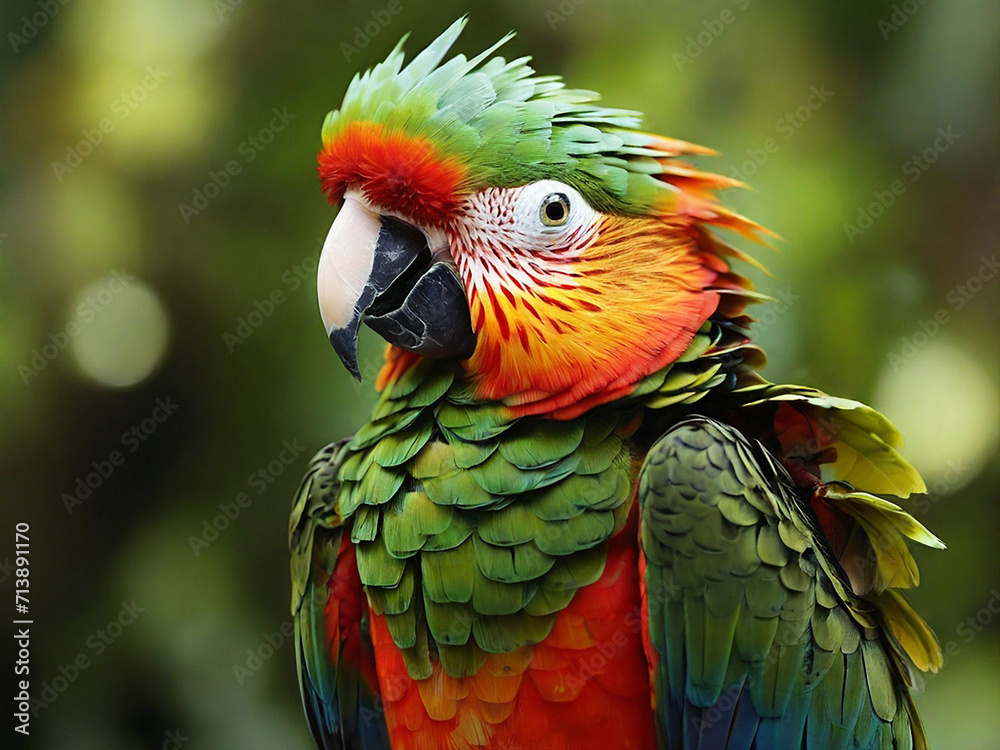 Obraz premium Colorful Bird Art color generative AI Photo