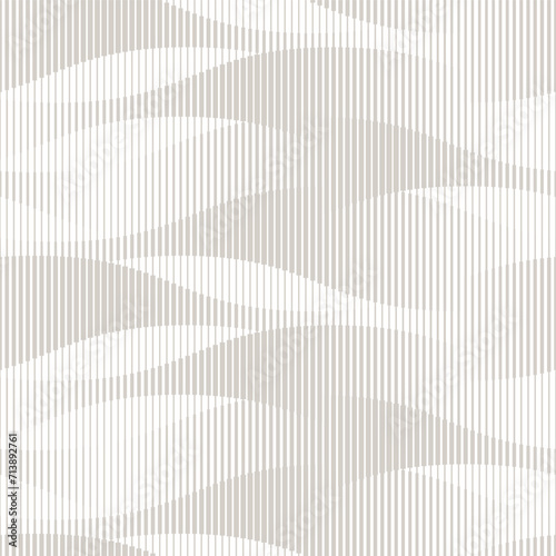 Vector seamless pattern. Wavy graphic design. Striped dynamic flow. Contemporary monochrome pattern. Versatile and visually captivating swatch.