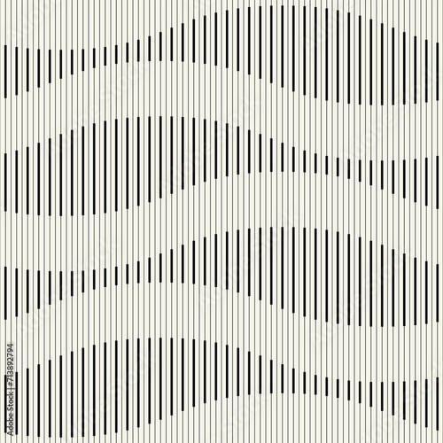 Vector seamless pattern. Wavy graphic design. Striped dynamic flow. Contemporary monochrome pattern. Versatile and visually captivating swatch.