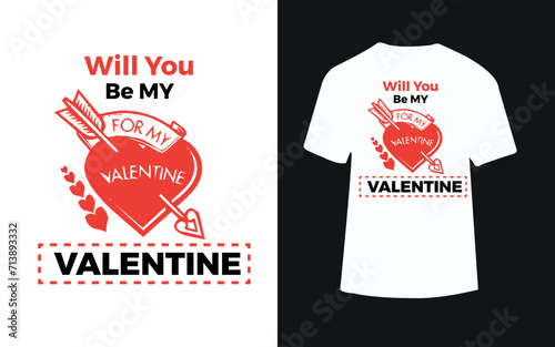 Valentine day t shirt design