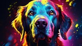 labrador dog on a colored background