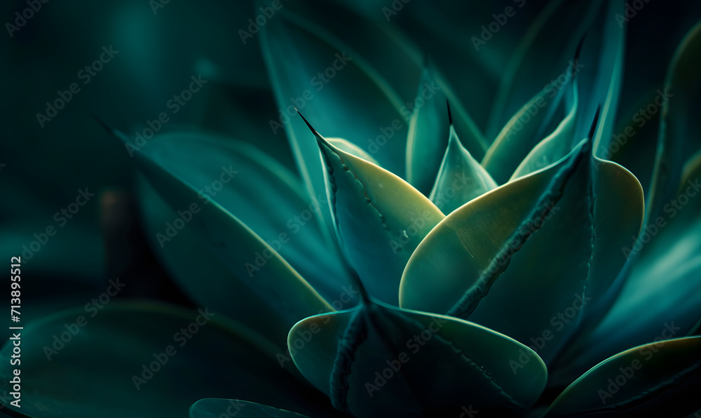 green agave plant, Generative AI green agave plant, Generative AI