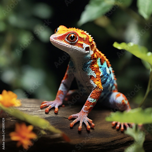 A Gecko's Tale ai generated © Aziz