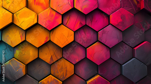 vibrant hexagon background, hexagons background wallpaper