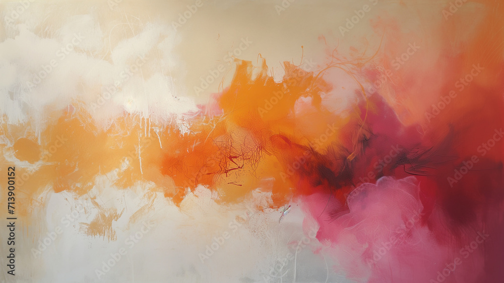 Passionate Creation: A Dynamic Display of Warm Hues