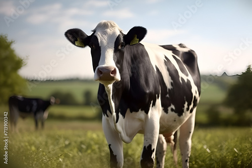 Cow Design, Perfect for Your project or Wallpaper, Ai Generative © Romain