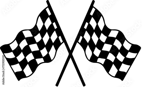 checkered flag vector icon