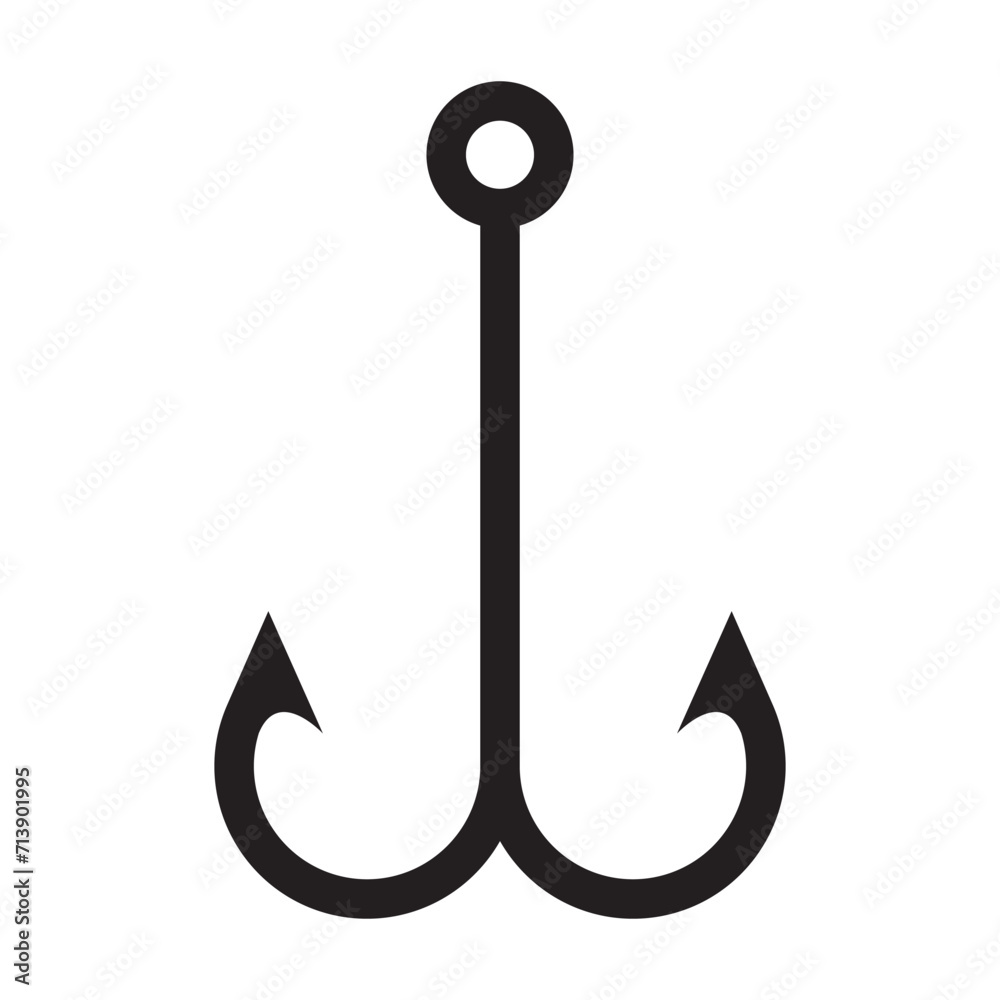 fishing hook icon vector fishing hook icon vector