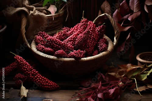 Autumn sumac fruit photo