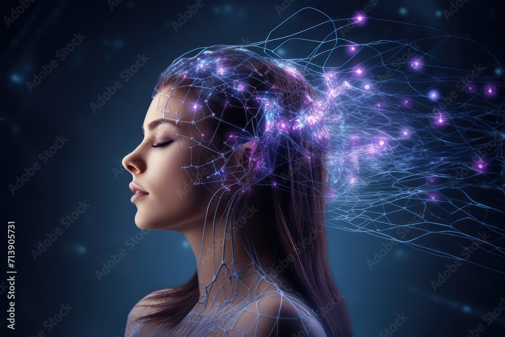 Aging brain complex puzzle - mind game ingenious synapses pathways. Wit visionary, brain's visualization, splashy brilliant. Conceptual thinking innovative witty neurological quirky mental human axon.