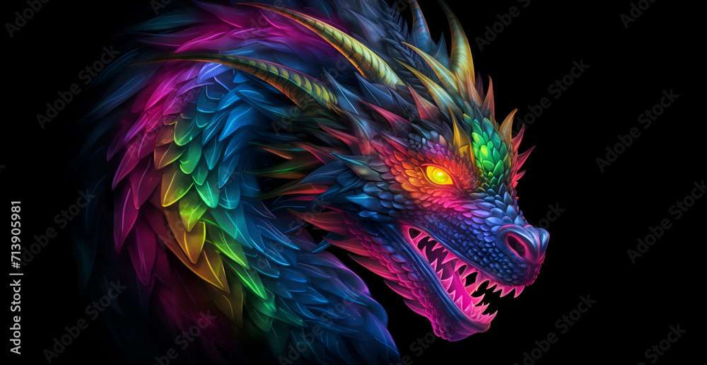 Beautiful Dragon Design, Perfect For Your Project or Wallpaper, Ai Generative Beautiful Dragon Design, Perfect For Your Project or Wallpaper, Ai Generative