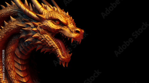 Beautiful Dragon Design, Perfect For Your Project or Wallpaper, Ai Generative