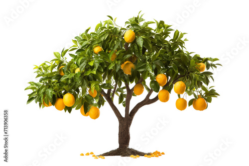 Citrus Tree Isolated on Transparent Background