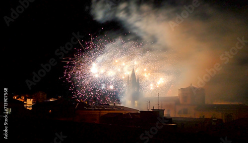 Fuochi d'artificio nel centro storico di Acireale 1846 photo