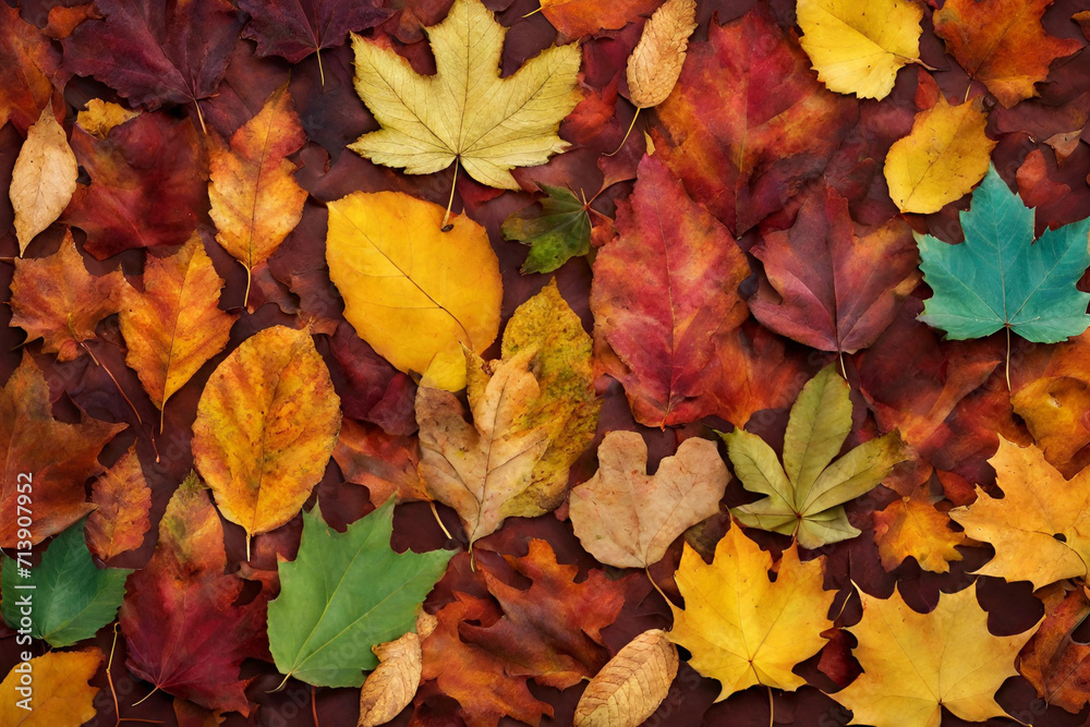A collection of colorful autumn leaves A collection of colorful autumn leaves