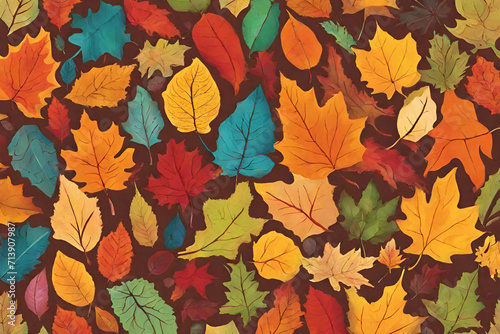 A collection of colorful autumn leaves