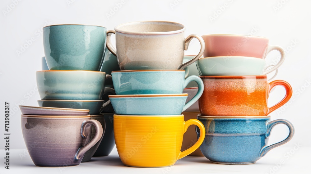 A Spectrum of Style: Colorful Mug Set A Spectrum of Style: Colorful Mug Set