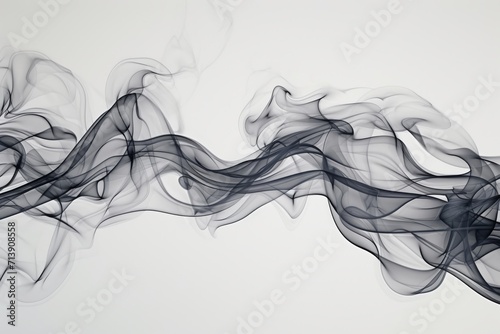 beautiful display of white and gray smoke against a dark background © Supardi