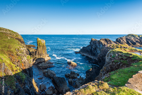Tableau sur toile views of the Butt of Lewis Lighthouse and its seascape, isle of Lewis, Scotland