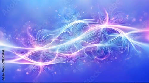 Abstract lilac wallpaper with fractals and bokeh  Vector illustration for design 