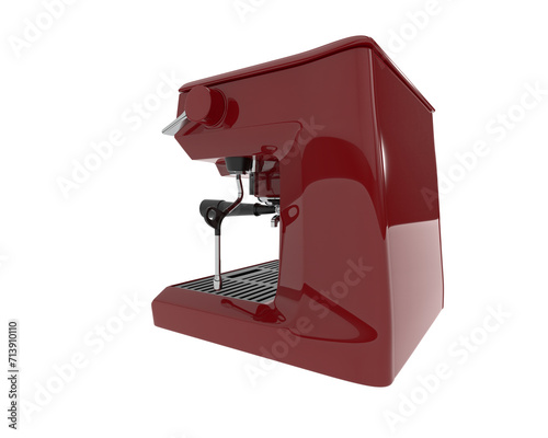 Fototapeta Naklejka Na Ścianę i Meble -  Coffee machine isolated on background. 3d rendering - illustration