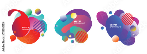 Vector Colorful Abstract Fluid Geometric Background for Summer