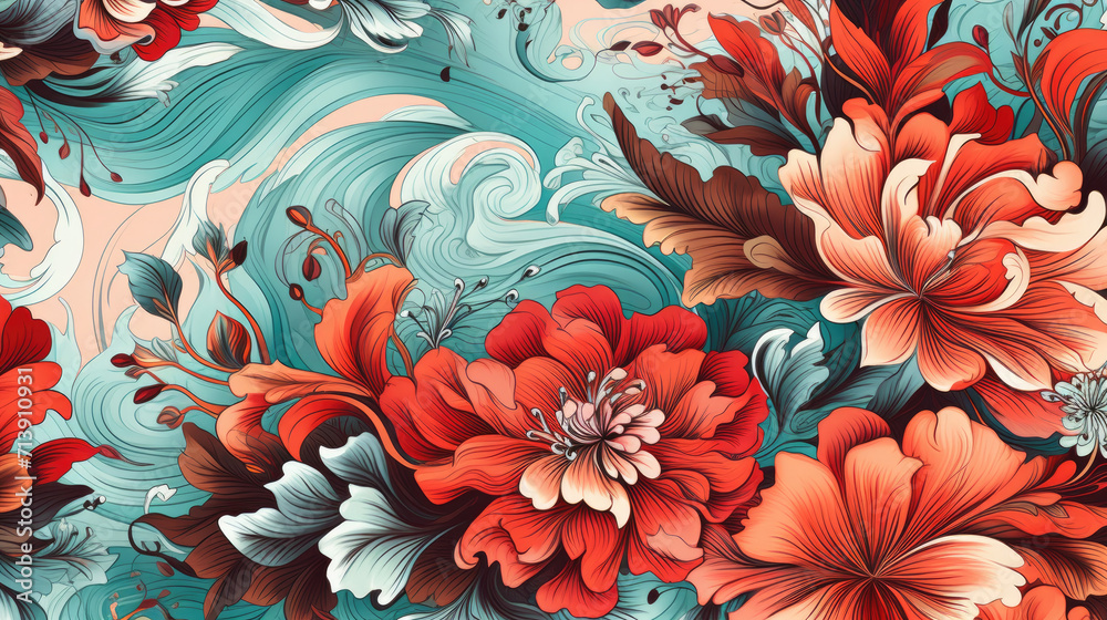 Floral pattern fabric