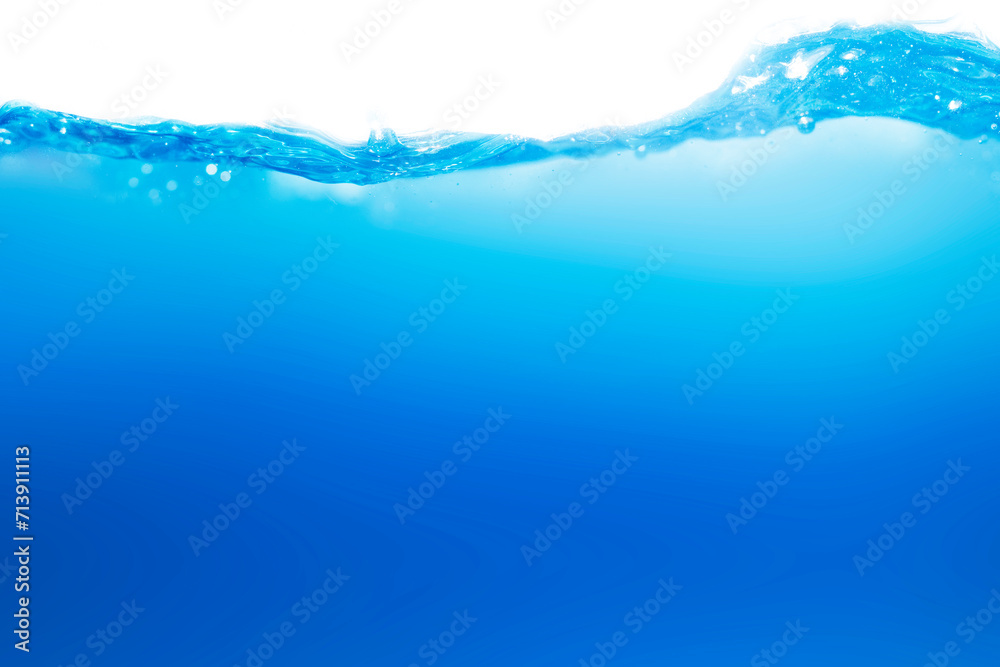 Clean water with water droplets and waves Clean water with water droplets and waves