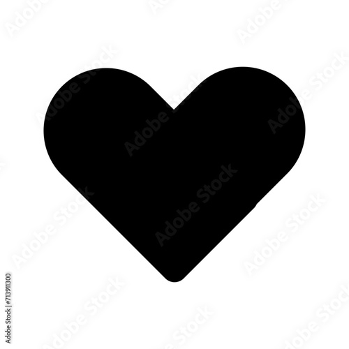 Love heart romantic icon vector. valentaine day