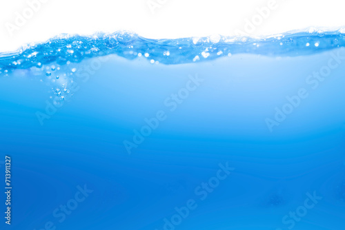 Clean water with water droplets and waves