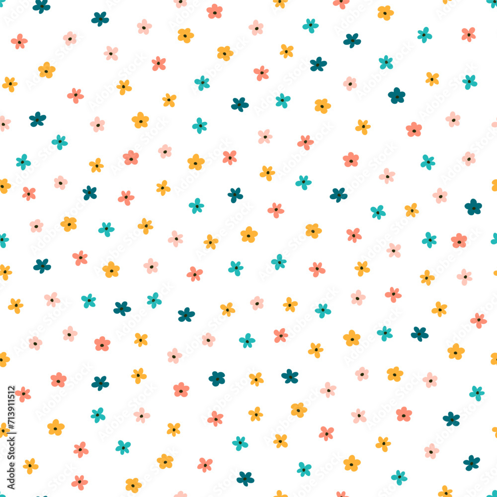 Seamless pattern with colorful tiny flowers Seamless pattern with colorful tiny flowers