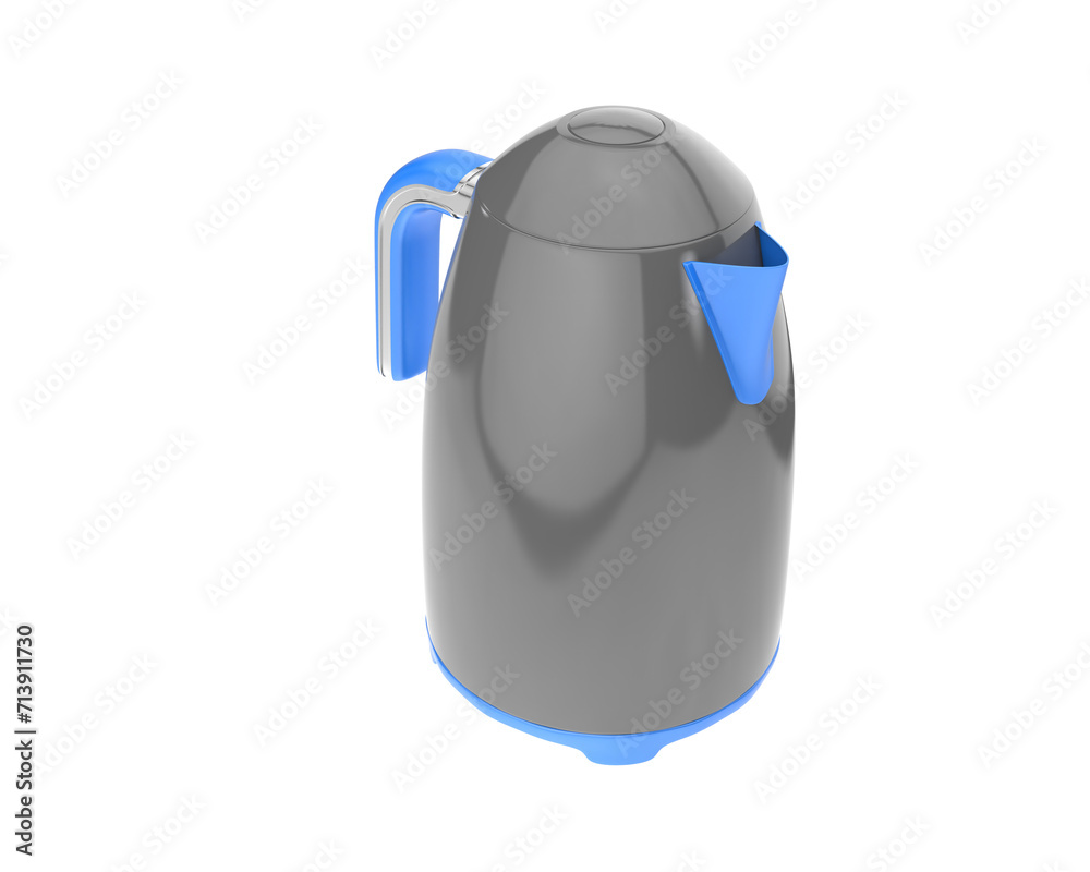 Kettle isolated on background. 3d rendering - illustration Kettle isolated on background. 3d rendering - illustration