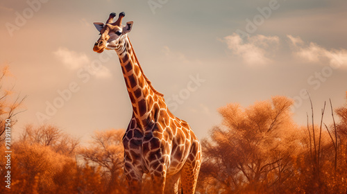 Beautiful Giraffe Design  Perfect for Your Project or Wallpaper  Ai Generative