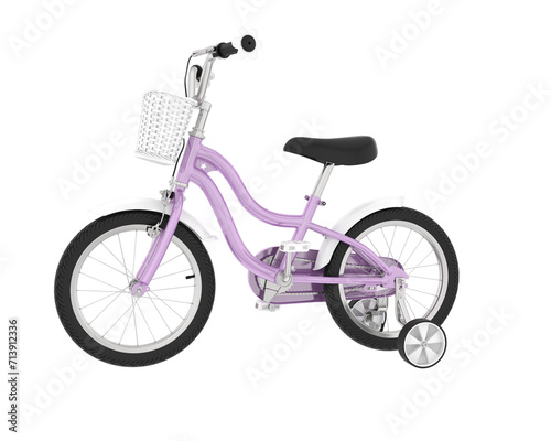 Kid bike isolated on background. 3d rendering - illustration