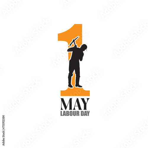 Happy Labour day. Worker  illustration for poster, banner, business, backdrop. vector.