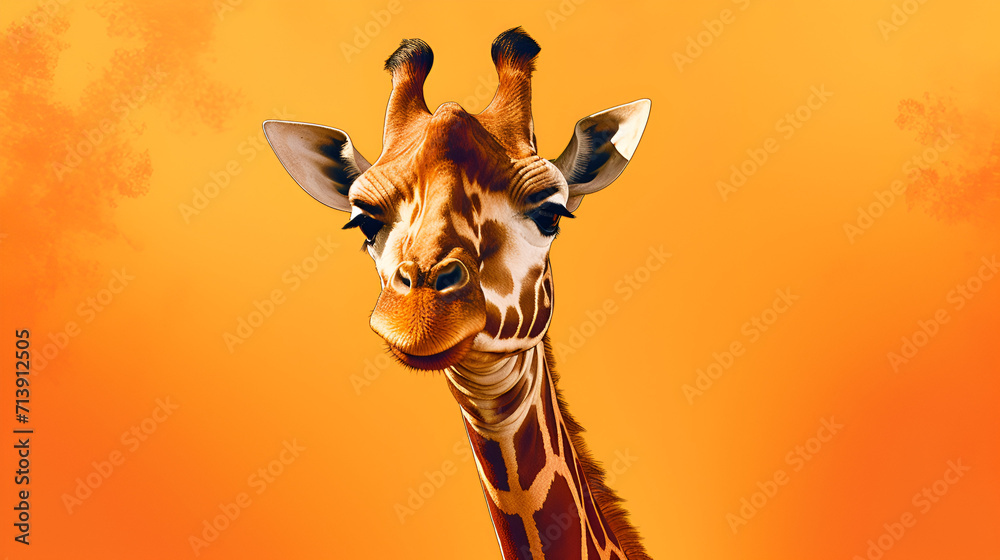 Beautiful Giraffe Design, Perfect for Your Project or Wallpaper, Ai Generative - obrazy, fototapety, plakaty 