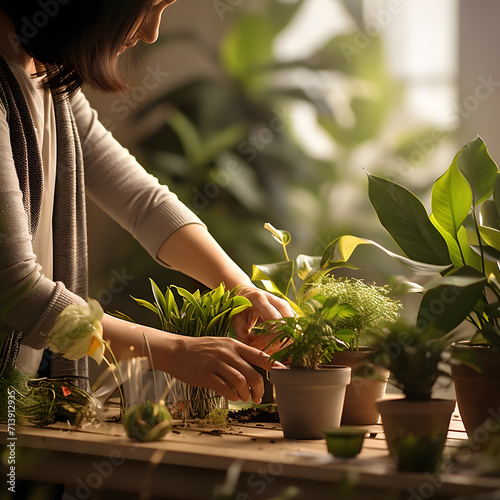 Cultivating Joy: A Gardener's Touch Brings Life and Beauty to Every Bloom