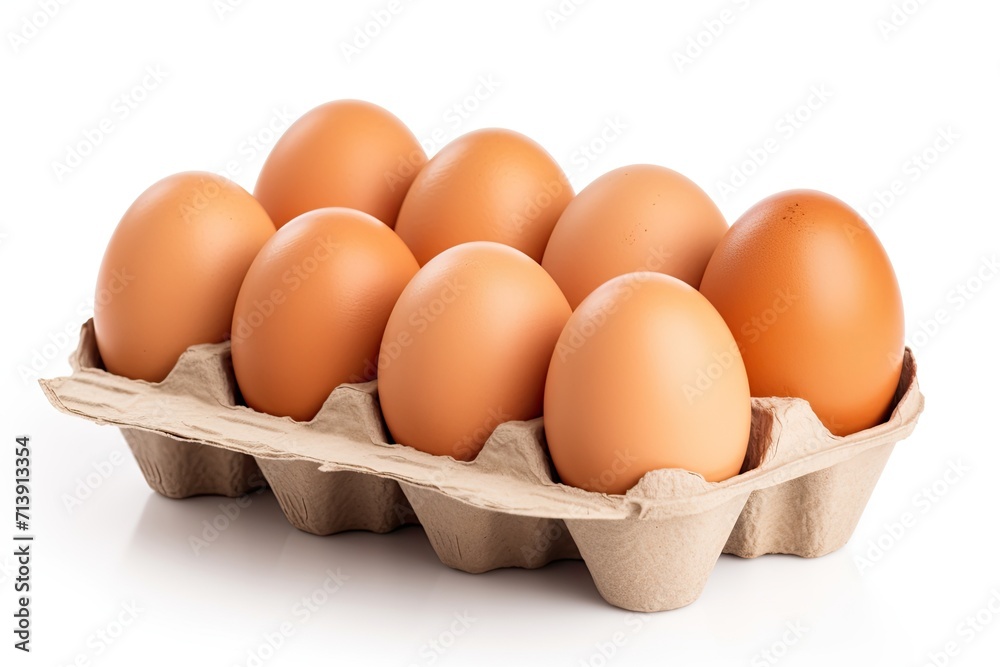 Carton of ten organic brown eggs